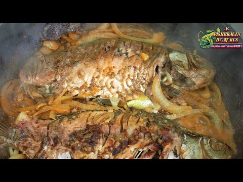 Жареный карась без костей, БЕЗ МУКИ и БЕЗ МАСЛА , жарю рыбу в сковороде НА  ВОДЕ !