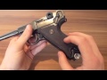 WW1 1918 German P08 Luger 9mm parabellum pistol short review Deactivated