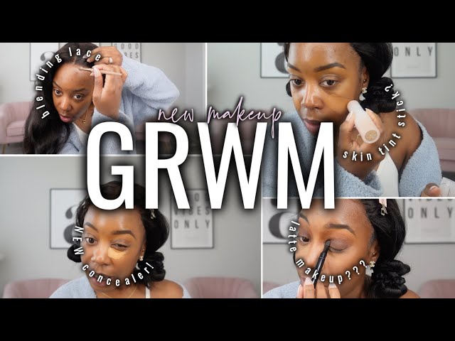 1hr chill GRWM | latte makeup???? + trying fenty skin tint STICK + a new concealer | Andrea Renee class=