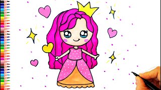 Prenses Nasıl Çizilir? 👸 Prenses Çizimi - Kolay Prenses Çizimi - How To Draw a Princess