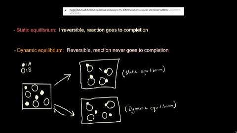 Static and dynamic equilibriums, differences between open and closed systems