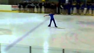 Spread eagle at the Farmington Hills Ice Arena high school competition 2008
