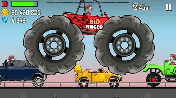 Hill Climb Racing - FIRE TRUCK Rescue Mission on HIGHWAY - Big Fire in Traffic Jam GamePlay