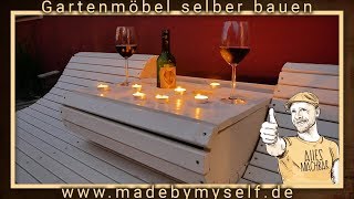 DIY Gartenmöbel Ideen, selber bauen, Gartenliege aus Holz, Luxus Hollywoodschaukel Teil II