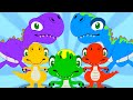 Five Little Dinosaurs | Nursery Rhyme | Dinosaur Song