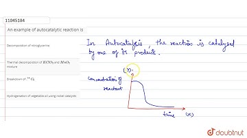 An example of autocatalytic reaction is