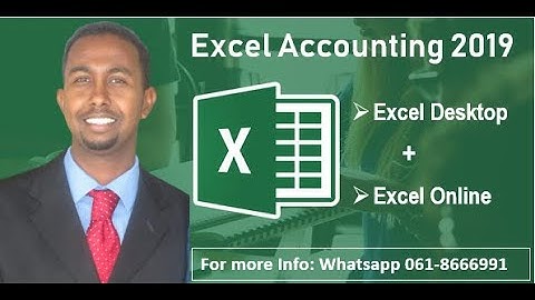 Excel Accounting 2019 #4 Add, Edit, Color Sheet, Column, Row & Cell, Af Somali