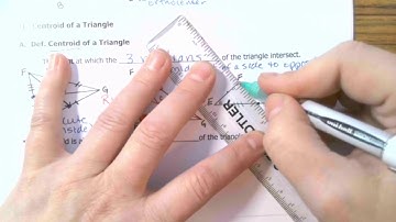 Geom Video Notes 4 7  Day 3 Angle Bisectors Orthocenters and Centroids