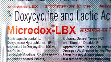 doxycycline and lactic acid bacillus capsules, microdox LBX capsules 100 mg