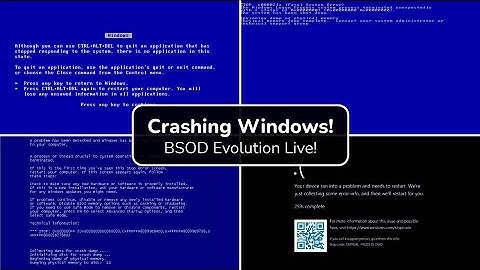 Crashing Windows 3.1 to Windows 11 (BSOD Evolution)!