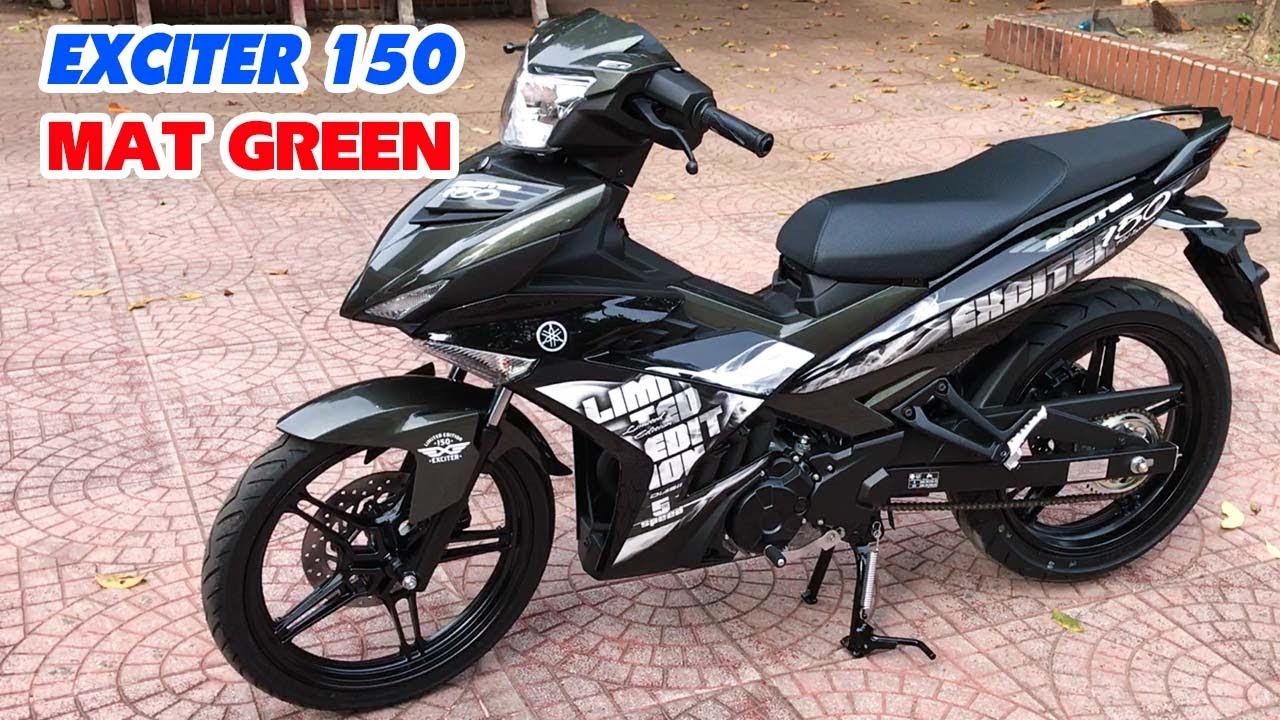 Exciter 150 MAT GREEN Xanh Xám Đen Siêu đẹp và rất Cứng! - YouTube