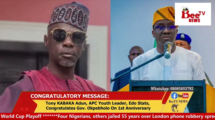 Tony KABAKA Adun, APC Youth Leader, Edo State, Congratulates Gov. Okpebholo On 1st Anniversary.