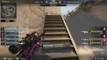 FaZe Guardian AWP 3K THRU SMOKE vs mousesports Mirage @ Dreamhack Malmo 2017