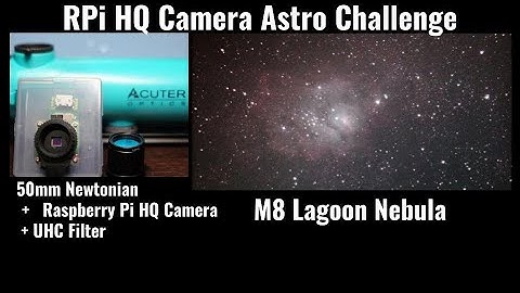 [Astro Challenge] Lagoon Nebula with Raspberry Pi HQ Camera in the city lights/街中で干潟星雲に挑戦