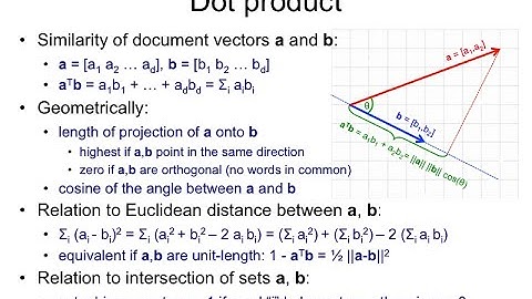 IR3.4 Dot product and Euclidean distance
