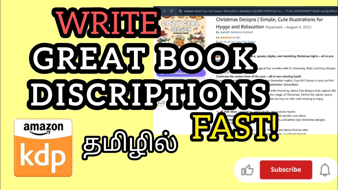 Increase  KDP Sales Perfect Amazon KDP Book Description Step by Step 📚✨ 
