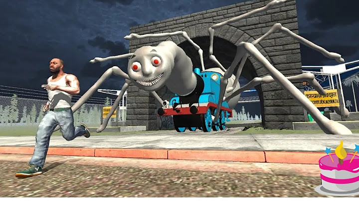 Franklin Fight Horror Thomas Train in Indian Bike Driving 3D