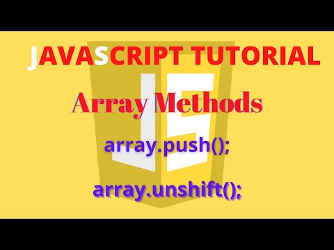 JavaScript Array Push & Unshift Tutorial in Hindi / Urdu.