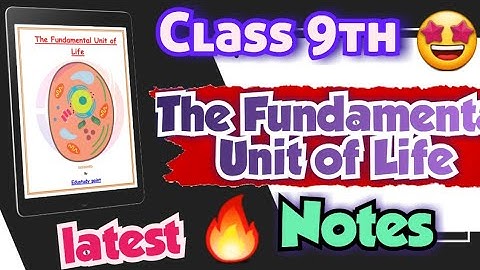 || The Fundamental Unit of Life| Best Notes |Class 9th| Science| Ch-5 notes|| ‎@Edustudy_point