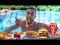 🍝🍔 MANGIO PER 24 ORE IN PISCINA! 24 ORE CHALLENGE