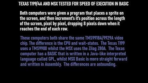Texas Ti99 & MSX sprites