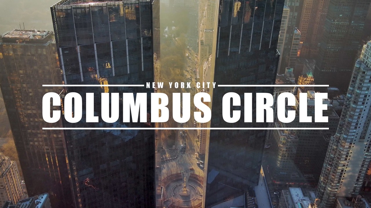 Drone Columbus Circle, New York City