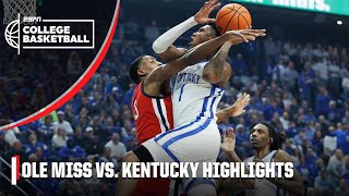 SEC CLASH 🔥 Ole Miss Rebels vs. Kentucky Wildcats | Full Game Highlights | ESPN College Basketball