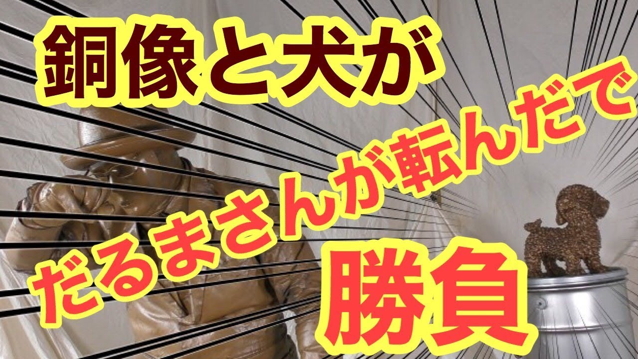 銅像と犬でだるまさんが転んだをしますっ ちゃいろん ですっ Youtube