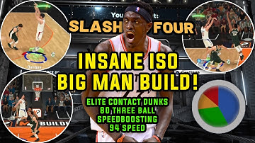 NBA 2K21 INSANE ISO BIG MAN BUILD! SLASHING FOUR CONTACT DUNKS SPEEDBOOSTING & LIMITLESS THREE