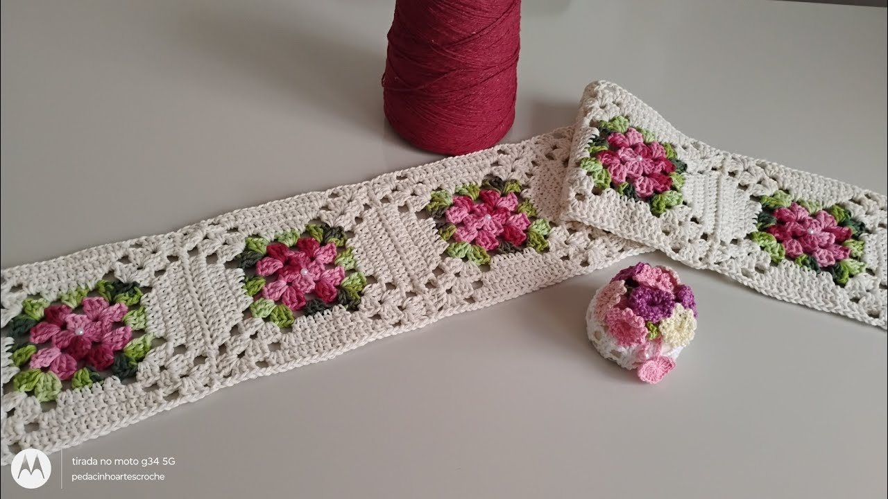 BASE DE CROCHÊ PARA PASSADEIRA\UNIÃO DE SQUARE\PARTE 1  #quadradinhodavovó