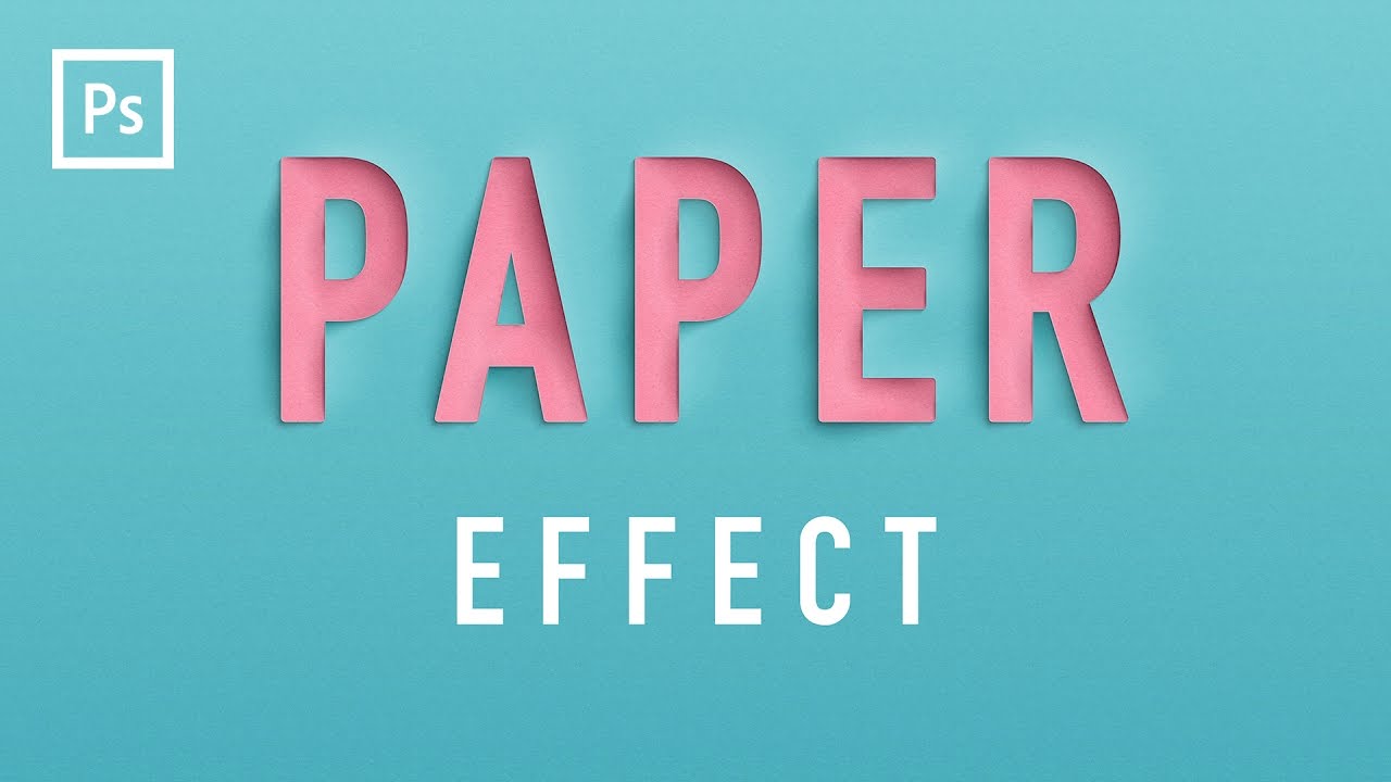 Photoshop Tutorials - Paper Cutout Text Effect - YouTube