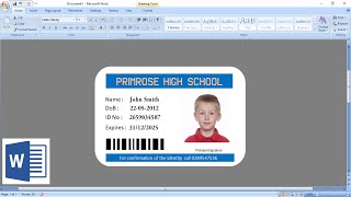ID Card Design In MS Word | How to create identity card in Microsoft Word 2007 or in 2010
