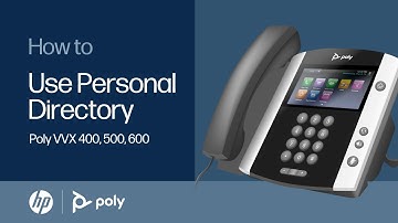 Polycom VVX 400, 500, 600: The Personal Directory | HP Support