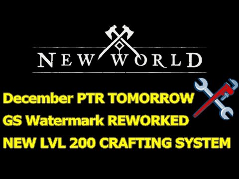 PTR tomorrow, GS WATERMARK REWORKED, infinite crafting lvls added, holiday changes, and more!