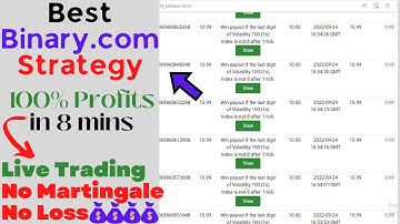 Accurate Binary.com Matches/Differs Trading Strategy | 99.99% 1 Tick Duration Winning Profits