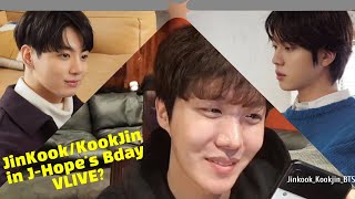 JinKook/KookJin in J-Hope's Birthday VLIVE? #JinKook #KookJin #JHope #BTS