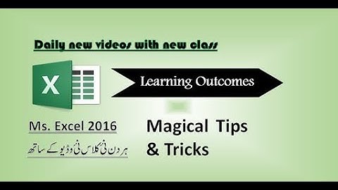 Magical MS Excel Tips and Tricks in Pashto for Every Excel User How to resize Cell in inches in MS E