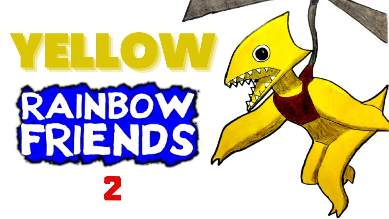 Cómo DIBUJAR a🟨YELLOW de RAINBOW FRIENDS Capitulo 2 / How to DRAW YELLOW  from RAINBOW FRIENDS 2 