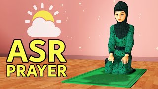 How to pray Asr for Girls  Step by Step  with Subtitle