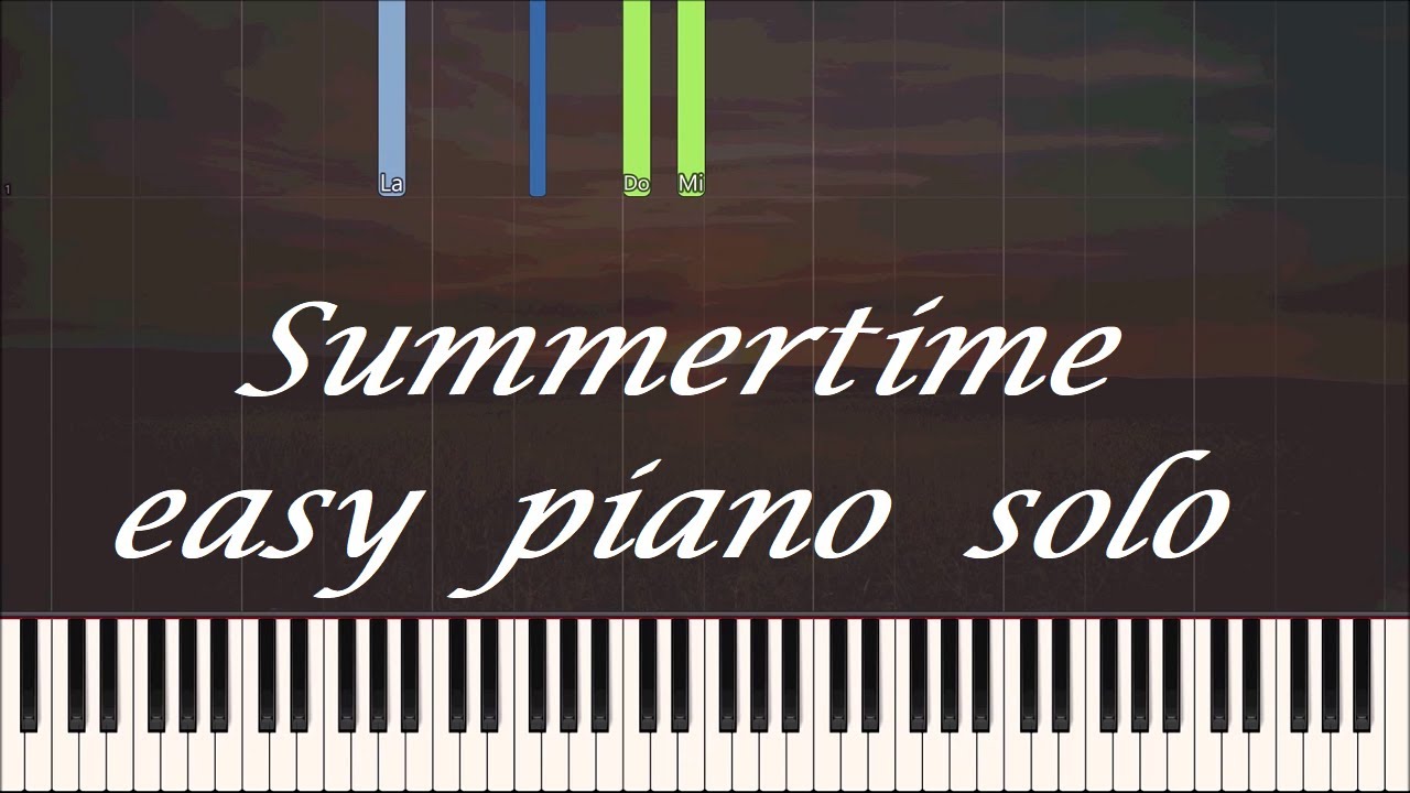 Summertime Jazz Piano Solo Tutorial YouTube