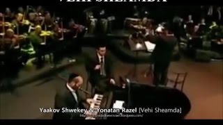 Video thumbnail of "Vehi Sheamda (Yaakov Shwekey & Yonatan Razel) with Lyrics"