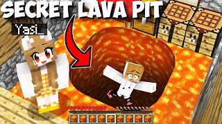 We BUILT The SECRET LAVA PIT in Minecraft