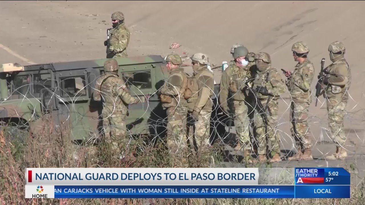 National Guard deployed to El Paso border - YouTube