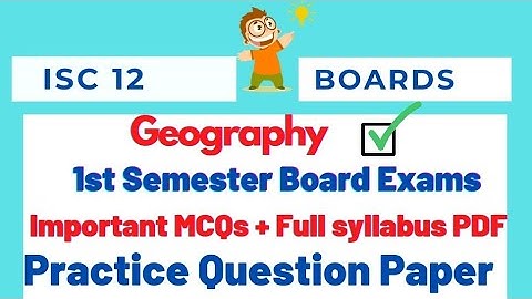 ICSE 10 Geography IMPORTANT MCQs 😱All Chapters 1st Semester Board Exams💯