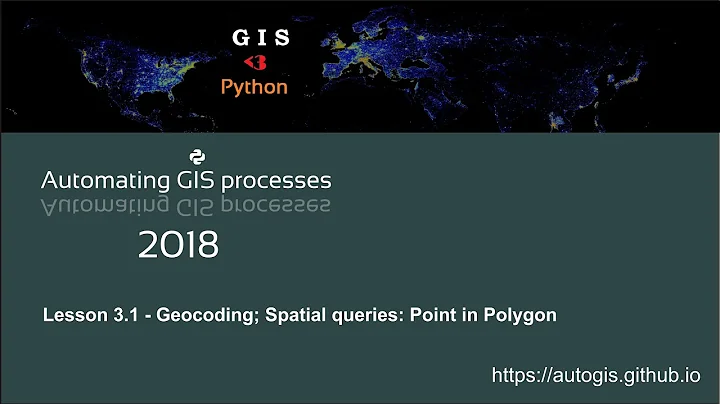 AutoGIS Lesson 3.1 (2018) - Geocoding; Point in polygon