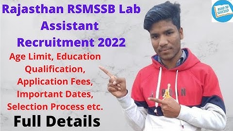Rajasthan Lab Assistant Recruitment 2022 | RAMSSB Lab Assistant Syllabus | Exam Pattern | Salary.