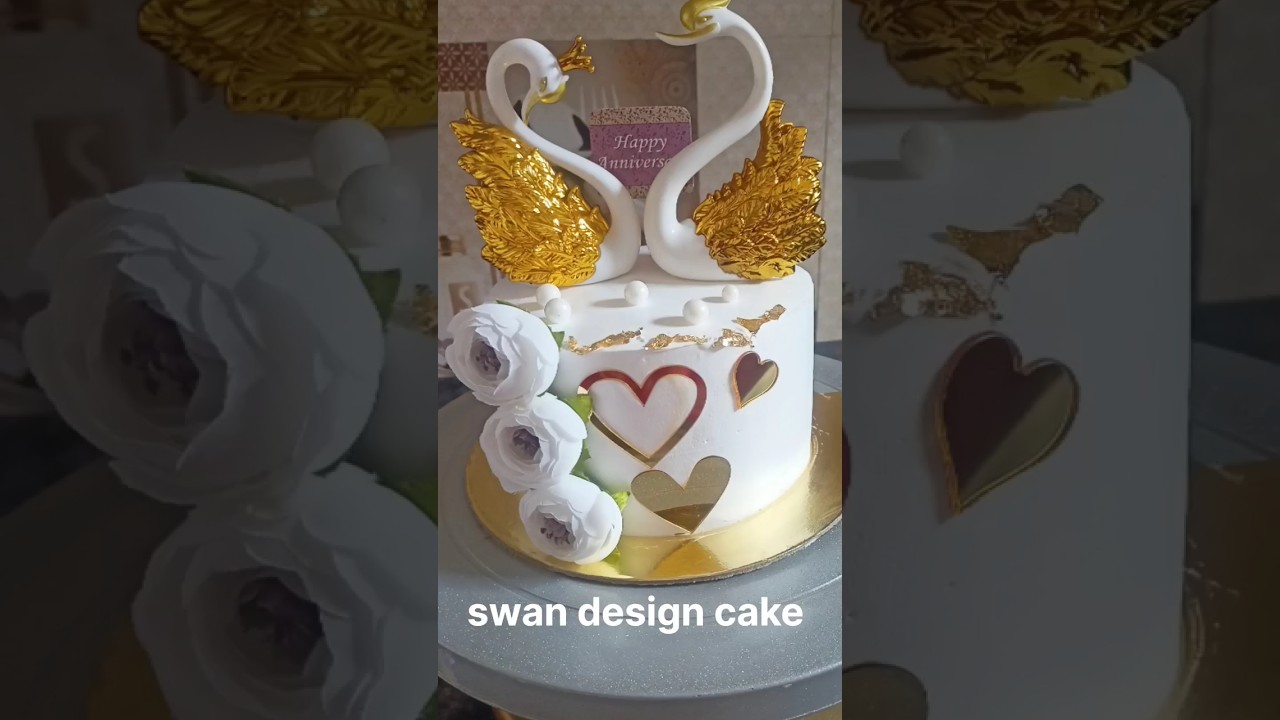 swan design cake 🦢/ Easy simple design