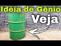 Olha o que Fiz Usando um Galão de Ferro e Cimento - Vai Viralizar