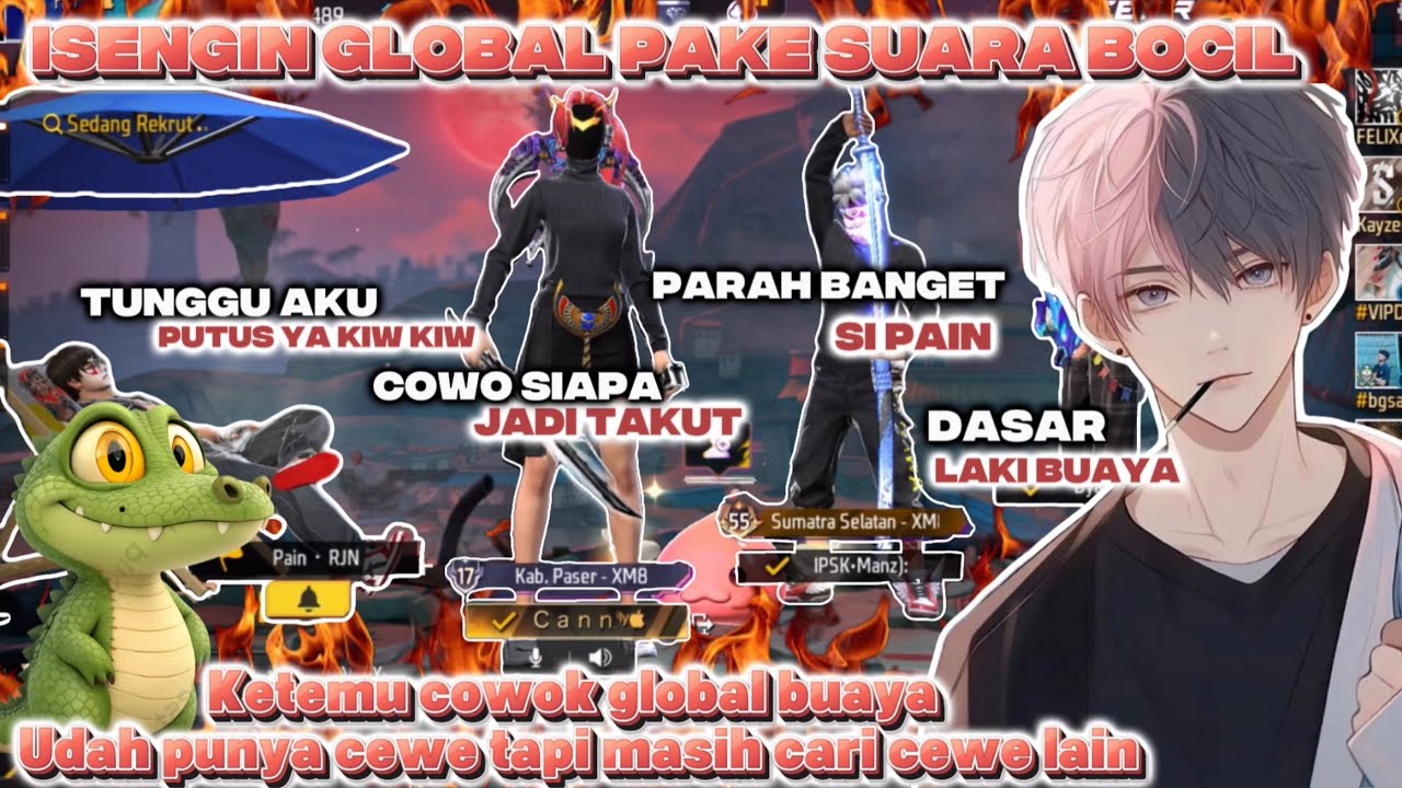 ISENGIN GLOBAL PAKE SUARA BOCIL- takut banget, ketemu cowo udah punya cewe tapi masih cari cewe lain