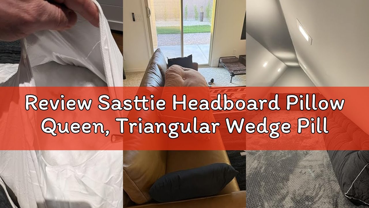Review Sasttie Headboard Pillow Queen, Triangular Wedge Pillow Headboard, Wedge Headboard Pillow for